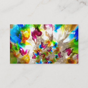 Tarjeta De Visita Mariposas abstractas