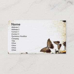 Tarjeta De Visita Mariposas de época