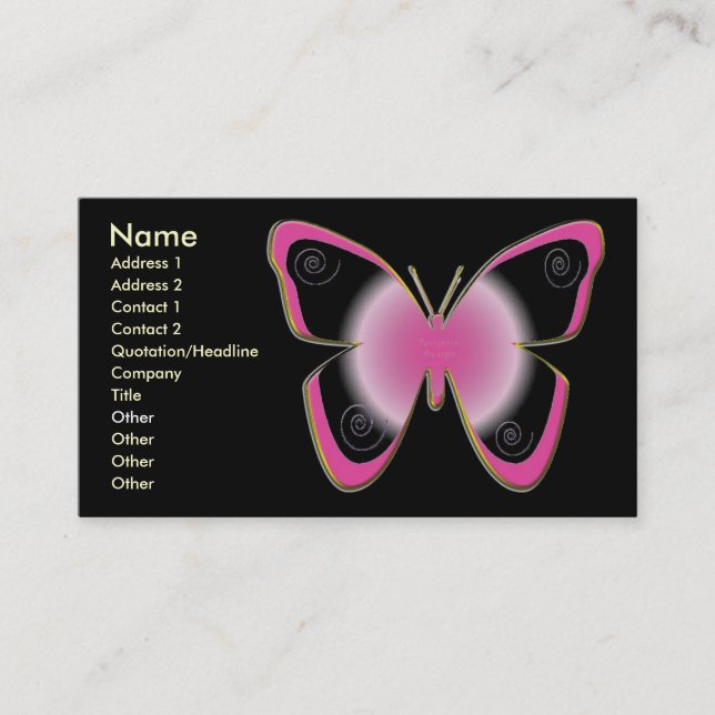 Tarjeta De Visita Mariposas de la joya (Anverso)