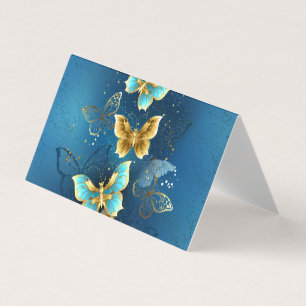 Tarjeta De Visita Mariposas doradas