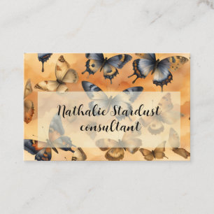 Tarjeta De Visita Mariposas Hermosas Acuarela