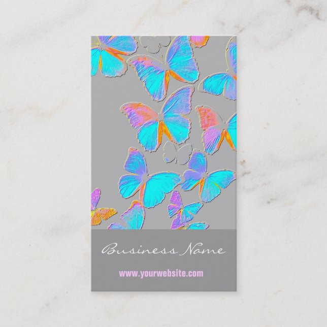 Tarjeta De Visita Mariposas ideales de On/Embossed-Like (Anverso)