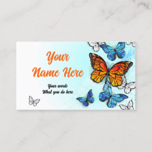 Tarjeta De Visita Mariposas Morfo y Monarcas
