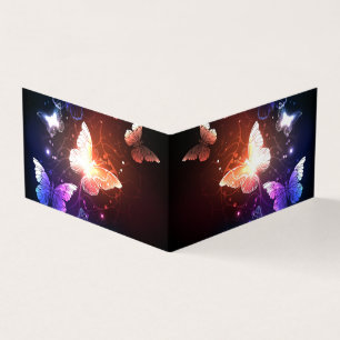 Tarjeta De Visita Mariposas nocturnas brillantes