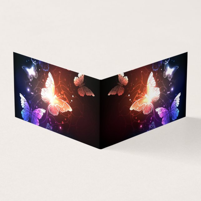 Tarjeta De Visita Mariposas nocturnas brillantes (Exterior)