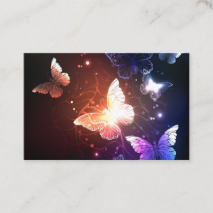 Tarjeta De Visita Mariposas nocturnas brillantes