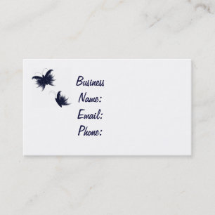 Tarjeta De Visita mariposas plumosas