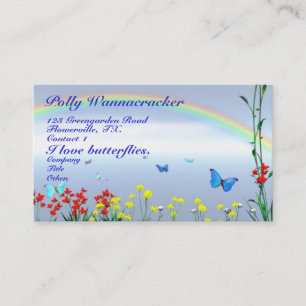 Tarjeta De Visita Mariposas que cultivan un huerto