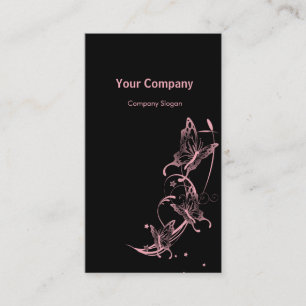 Tarjeta De Visita Mariposas rosas ligeras