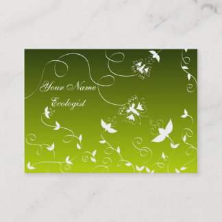 Tarjeta De Visita Mariposas y flores