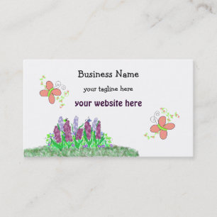 Tarjeta De Visita Mariposas y flores