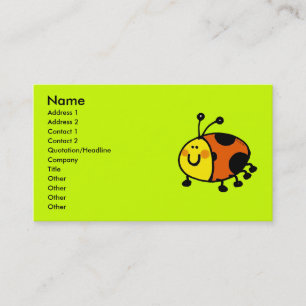Tarjeta De Visita Mariquita manchada