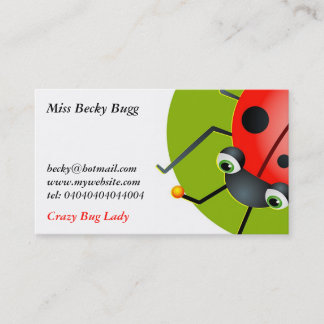 Tarjeta De Visita Mariquita, Srta. Becky Bugg,