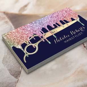 Tarjeta De Visita Mariscal de belleza Unicornio con estilo de pelo y