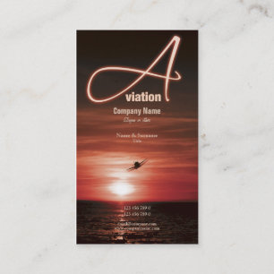 Tarjeta De Visita Márketing de negocio del vuelo de la aviación