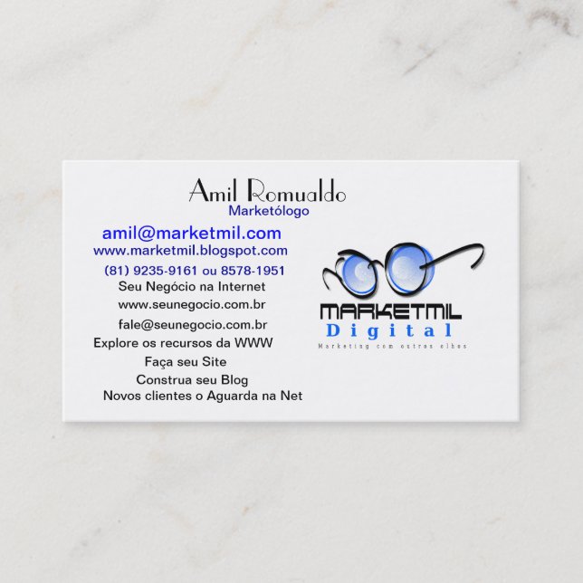 Tarjeta De Visita Marketing Digital (Anverso)