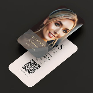 Tarjeta De Visita Marketing moderno Full Photo Professional Pink