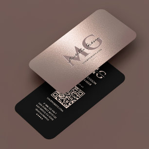Tarjeta De Visita Marketing Profesional Falso Cobre Bronce Rosegold