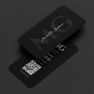 Tarjeta De Visita Marketing profesional para redes modernas negro
