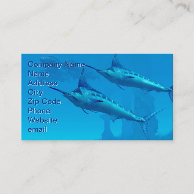 Tarjeta De Visita Marlin Business Card (Anverso)