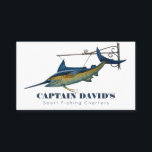 Tarjeta De Visita Marlin Sport Fishing Charters Bot<br><div class="desc">Esta tarjeta de visita de moda presenta un fondo blanco con un signo de marlín. Personalízalo para tus necesidades. Perfecto para pescar,  pescador,  guía de pesca y actividades náuticas/marinas. Personalice sus necesidades. Puedes encontrar productos coincidentes en mi tienda.</div>