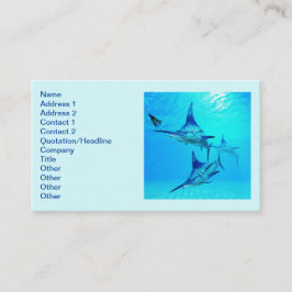 Tarjeta De Visita Marlins después de pescar el encanto