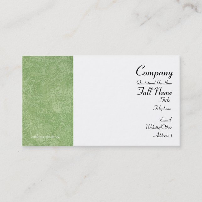 Tarjeta De Visita Marmarino Green Business Cards (Anverso)