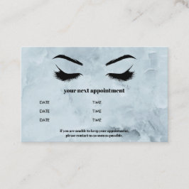 Tarjeta De Visita Mármol Azul de Moda Browbar Pestañas de Lujo
