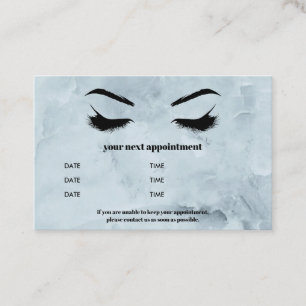 Tarjeta De Visita Mármol Azul de Moda Browbar Pestañas de Lujo