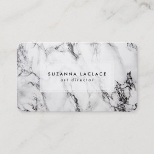 Tarjeta De Visita Mármol blanco