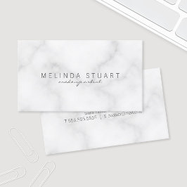 Tarjeta De Visita Mármol blanco elegante profesional