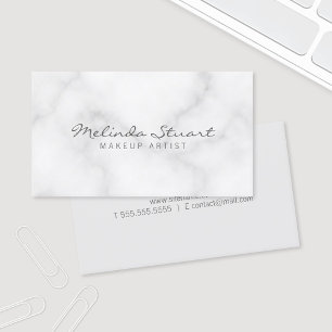 Tarjeta De Visita Mármol blanco elegante profesional