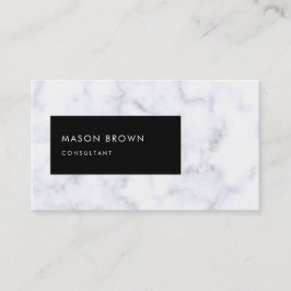 Tarjeta De Visita Mármol blanco moderno de Profi del consultor
