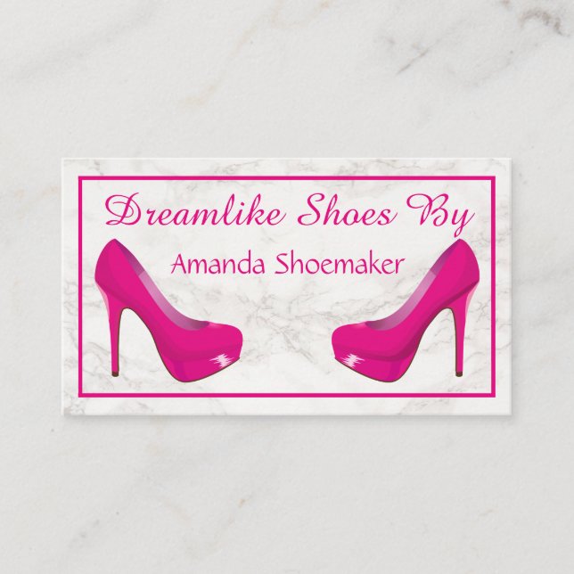 Tarjeta De Visita Mármol blanco moderno elegante (Anverso)