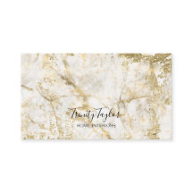 Mármol blanco y lienzo dorado simple