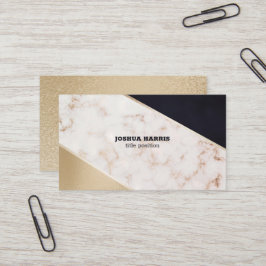 Tarjeta De Visita Mármol Blanco Y Purpurina