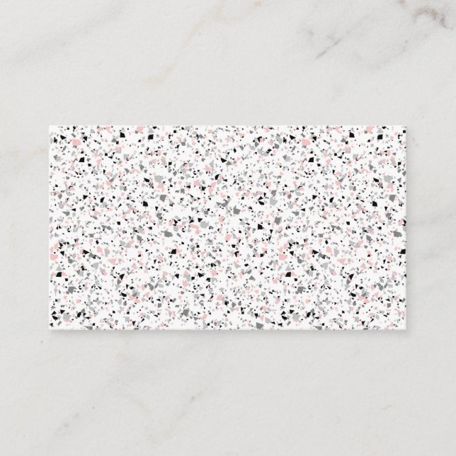 Tarjeta De Visita Mármol chips piedras formas piezas abstractas text (Anverso)
