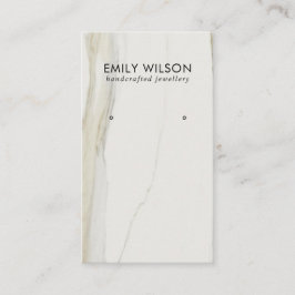 TARJETA DE VISITA MÁRMOL DE CALACATTA BLANCA TEXTUR STUD EARRING PAN