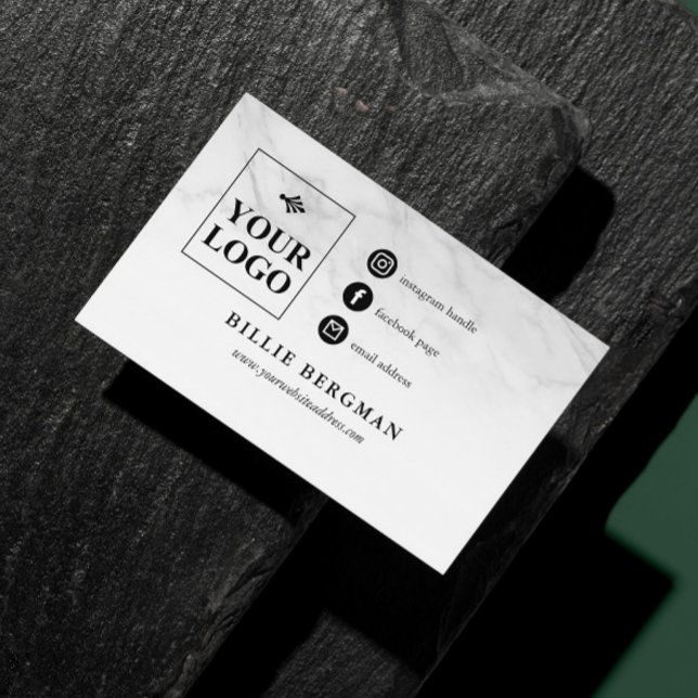 Tarjeta De Visita Mármol de desvanecimiento de los iconos de los med (Subido por el creador)