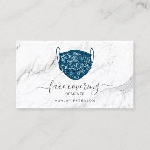 Tarjeta De Visita Mármol de diseño con mascarillas editables moder