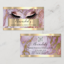 Tarjeta De Visita Mármol de extensión de Eyelash para maquillaje pro