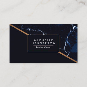 Tarjeta De Visita Mármol de los azules marinos