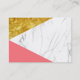 Tarjeta De Visita Mármol de los salmones del oro blanco