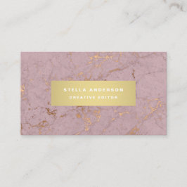 Tarjeta De Visita Mármol de oro Rosa