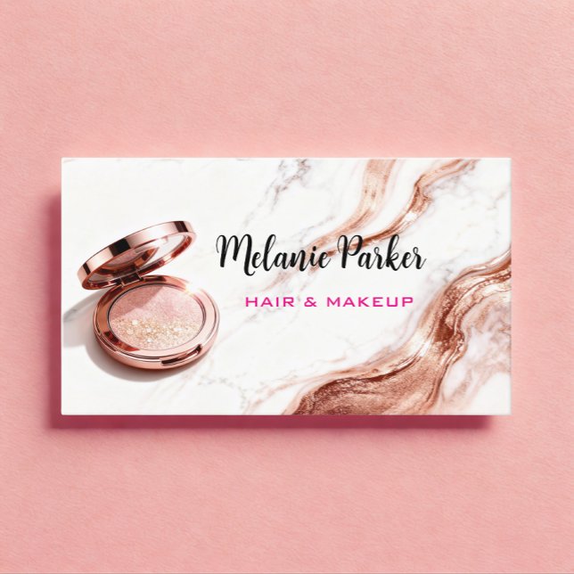 Tarjeta De Visita Mármol de oro Rosa de moda (Subido por el creador)