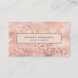 Tarjeta De Visita Mármol de oro Rosa moderno