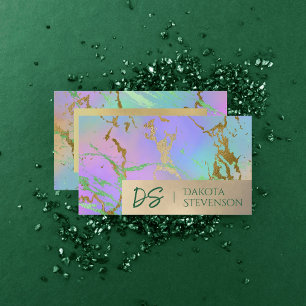 Tarjeta De Visita Mármol del Milenio Marca Rainbow Pastel Ombre