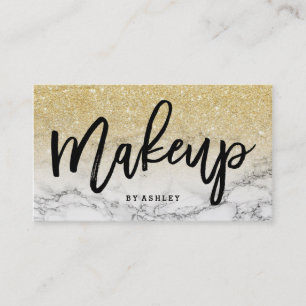 Tarjeta De Visita Mármol elegante del ombre del oro de la tipografía
