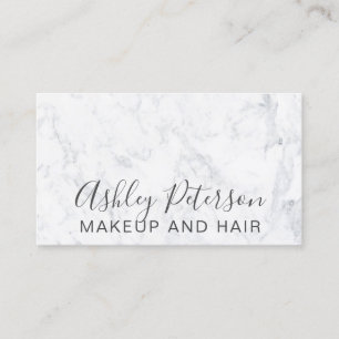 Tarjeta De Visita Mármol elegante elegante de moda moderno del pelo