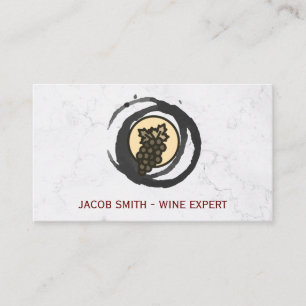 Tarjeta De Visita Mármol   Ensayos de vino   Bodega de vino Sommelie